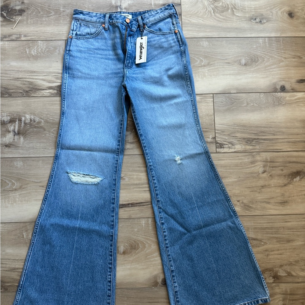 NWT xlong tall vintage retro style Wrangler flare high rise